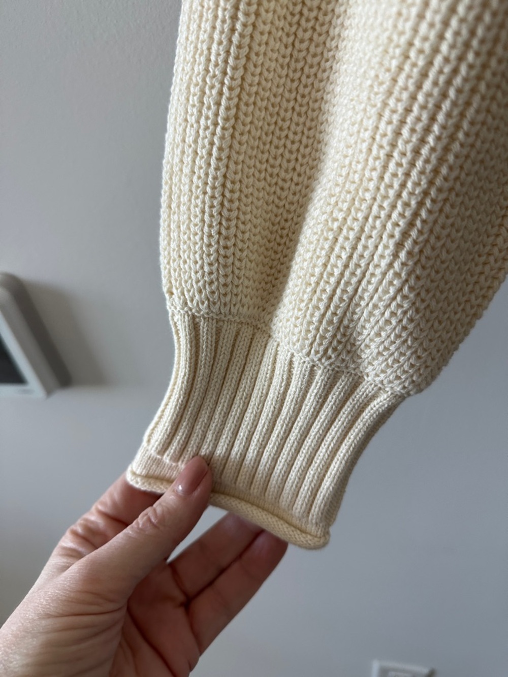 J. Crew Cream Button-Detail Ribbed Turtleneck Sweater - Picture 4 of 7